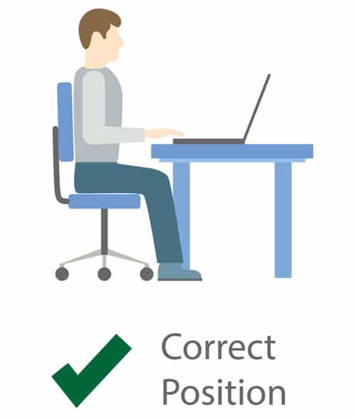correct sitting posture for back pain relief