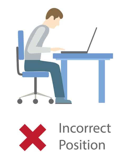 incorrect sitting posture for back pain