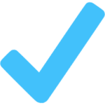 blue check mark icon