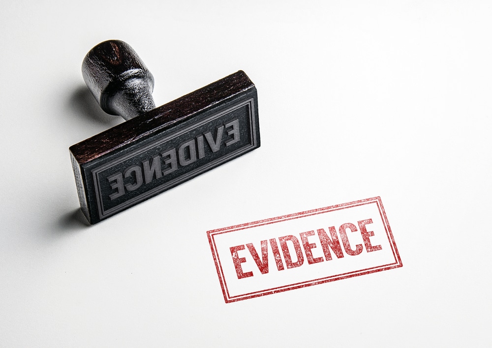 "Evidence" stamp