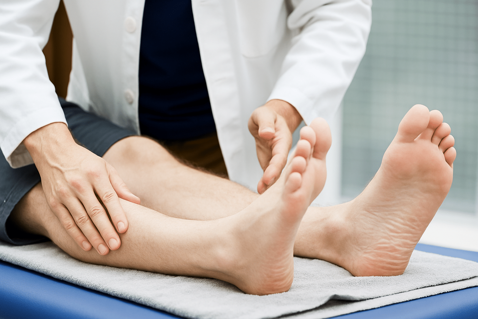 patient with a doctor trying to reverse neuropathy