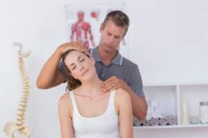 patient with a chiropractor