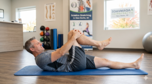 a man stretching his sciatic nerve.